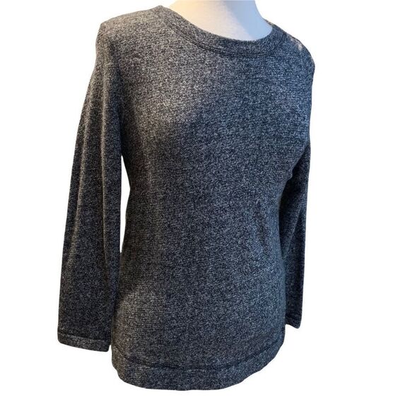H&M Sweater Long Sleeve Gray & Black Cotton/Polyester Scoop-neck size Small - Picture 1 of 7
